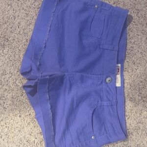 Women's Purple Denim Shorts